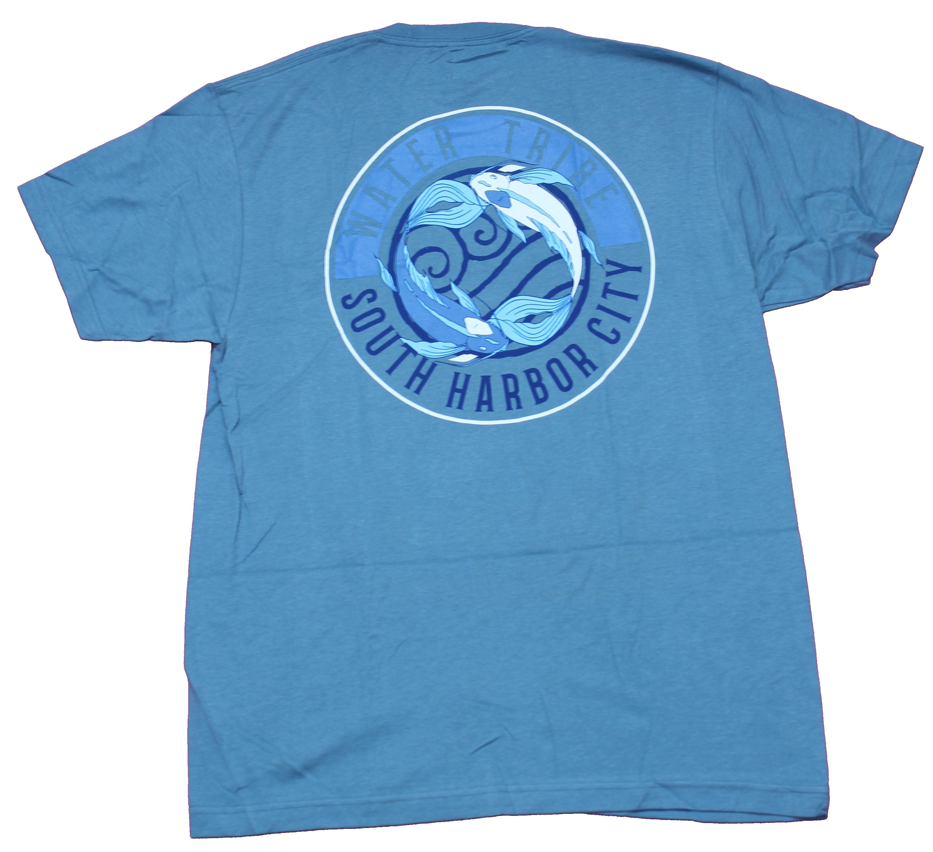 Avatar the Last Airbender Mens T-Shirt - Water Tribe Lapel South Harbor City Back