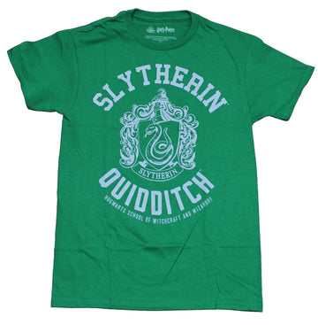 Harry Potter Mens T-Shirt - Slytherin Quidditch Logo Crest