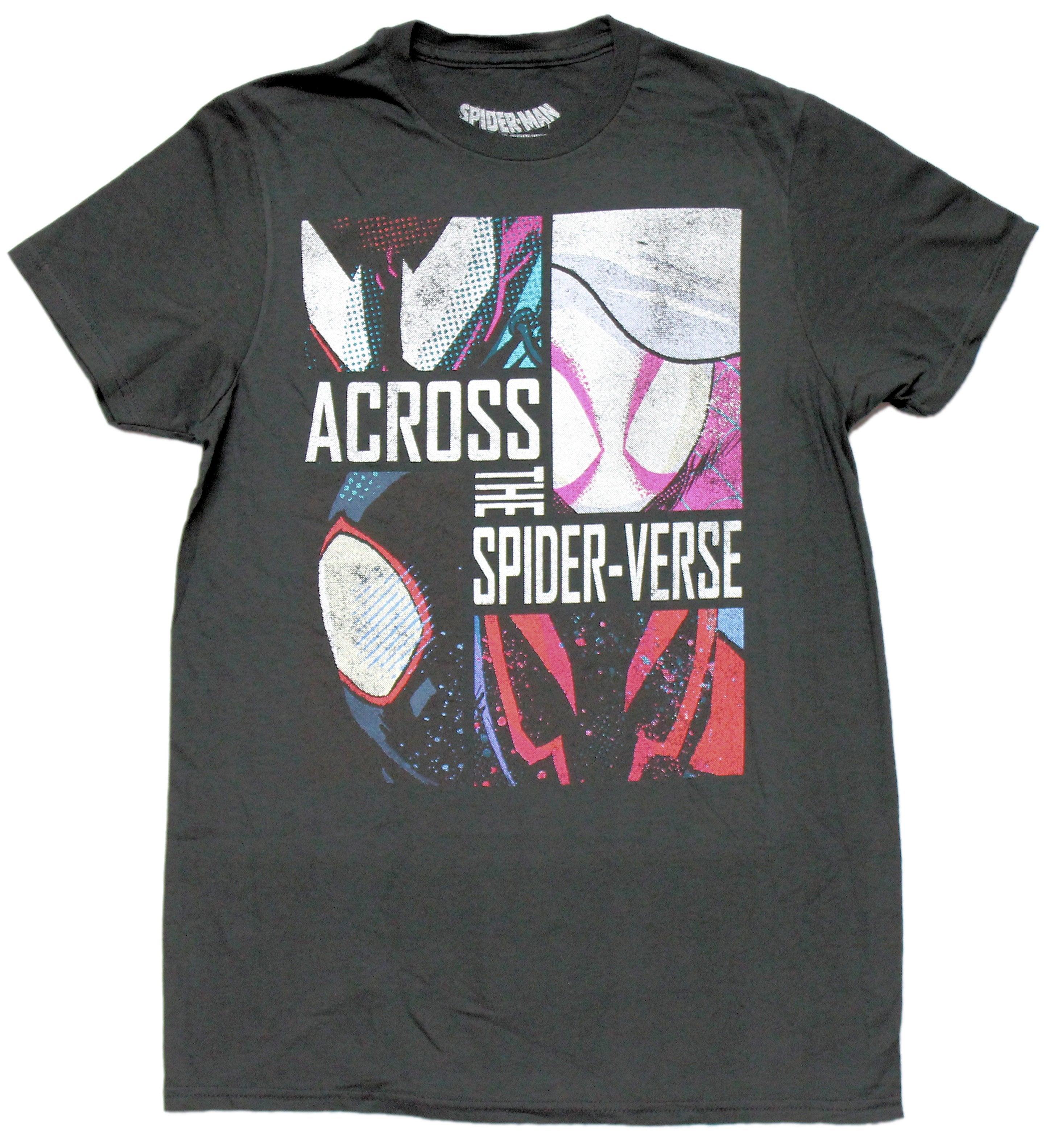 Spider-Man Across the Spider-Verse Mens T-shirt Cropped Images
