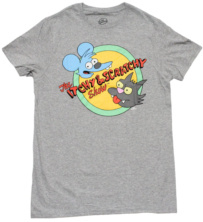 The Simpsons Mens T-Shirt - The Itchy & Scratch Show Logo - Inmyparentsbasement.com
