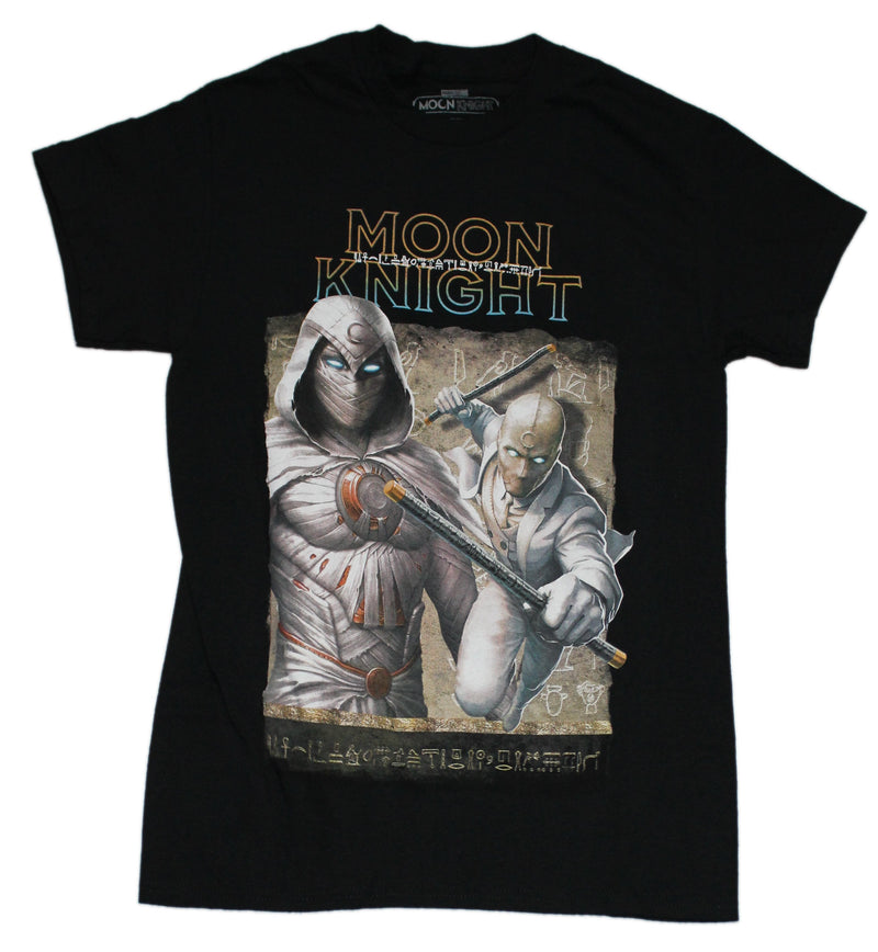 Moon Knight Mens T-Shirt - Iterations of Knight Under Logo - Inmyparentsbasement.com
