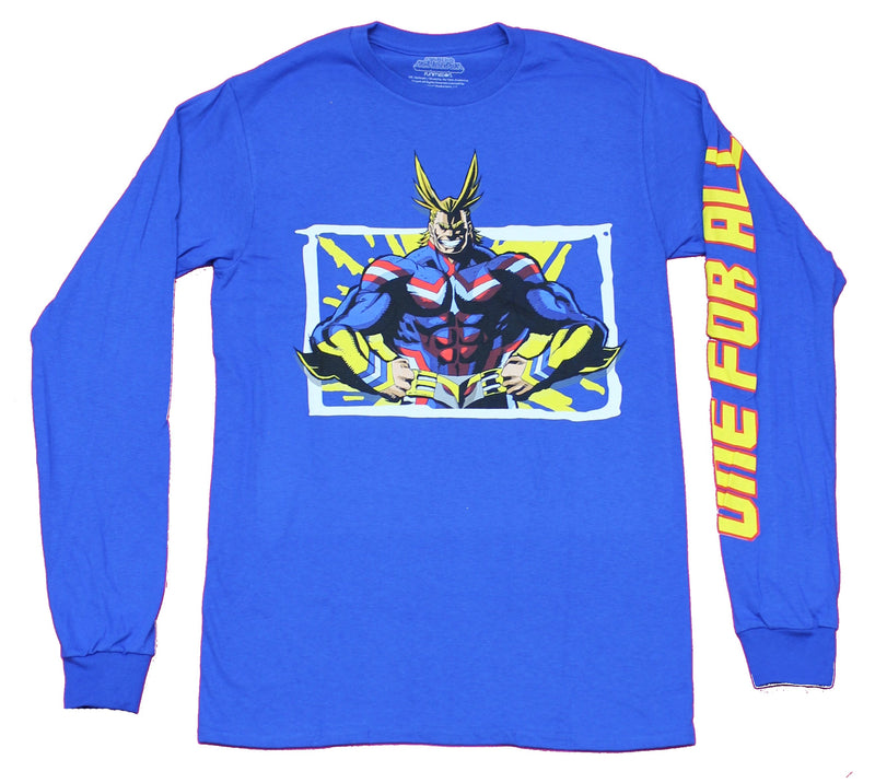 My Hero Academia Long Sleeve Mens T-Shirt - All Might Hands on Hips