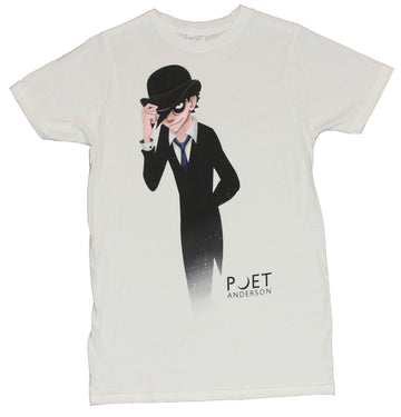 Poet Anderson Mens T-Shirt - The Dream Walker Dapper Hat Tipping Image