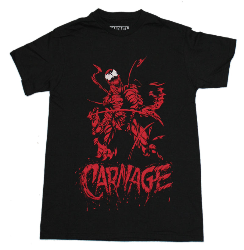 Carnage Mens T-Shirt - Chaotic Over Splattered Logo