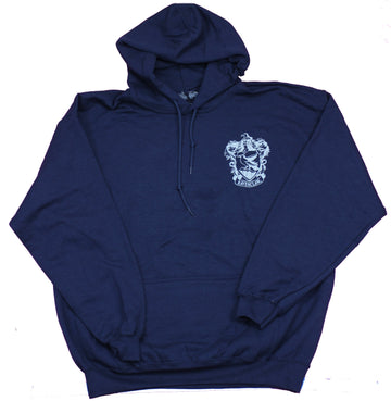 Harry Potter Mens Pullover Hoodie - Ravenclaw Lapel And Large Back Crest