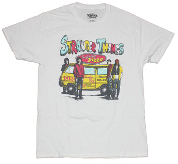 Stranger Things Mens T-Shirt - Surfer Pizza Delivery Truck
