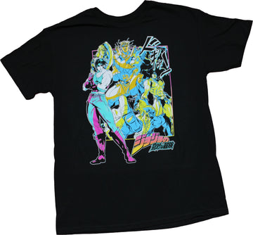 Jojo's Bizarre Adventure Mens T-Shirt -  Colorful Kanji Characters