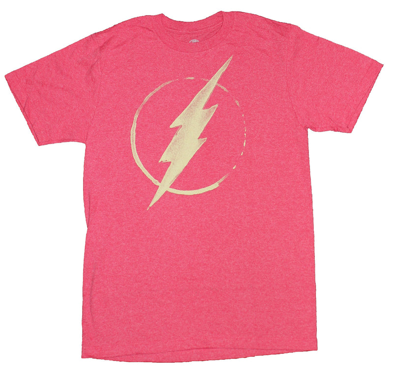 Flash Mens T-Shirt  - Classic Distressed Painted Style Yellow Logo - Inmyparentsbasement.com