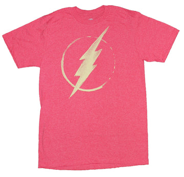 Flash Mens T-Shirt  - Classic Distressed Painted Style Yellow Logo