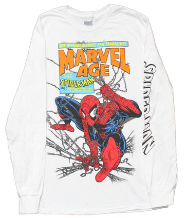 Spider-Man Long Sleeve Mens T-Shirt - Marvel Age  Magazine Cover