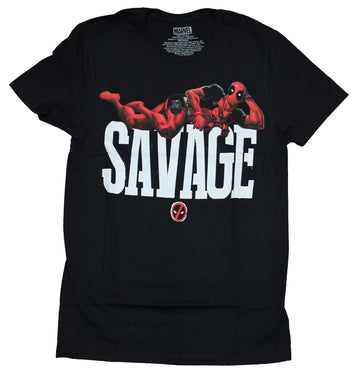 Deadpool Mens T-Shirt - Deadpool Relaxing Savage Image