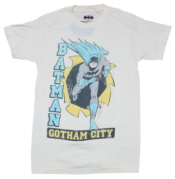 Batman Mens T-Shirt - DC Comics Busting Out Gotham City