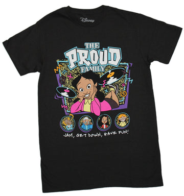 The Proud Family Mens T-Shirt -  Cast Jam, Get Down, Have Fun!