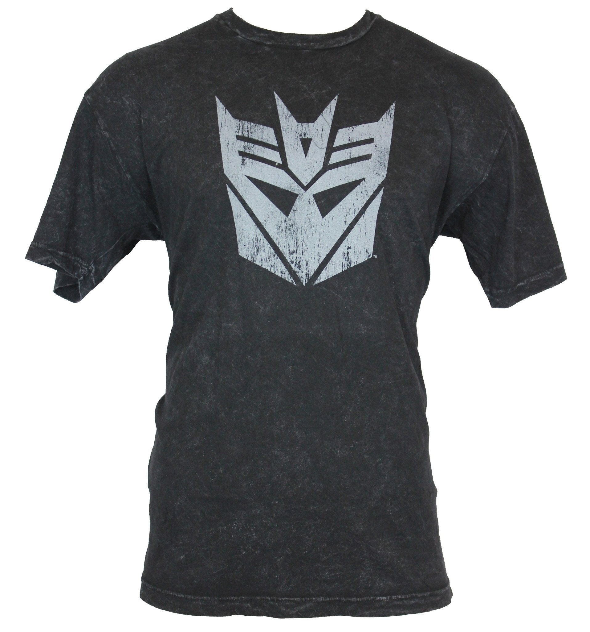 Transformers Mens T-Shirt - Decepticon Logo Distressed Stonewashed Image