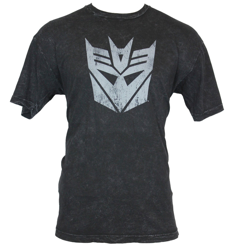 Transformers Mens T-Shirt - Decepticon Logo Distressed Stonewashed Image - Inmyparentsbasement.com