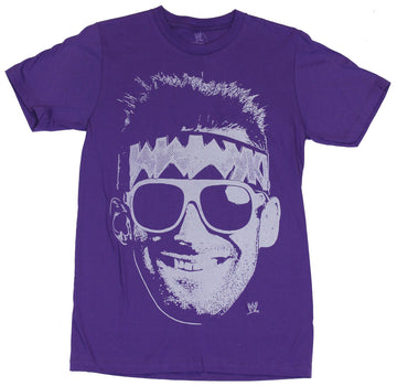 WWE Mens T-Shirt -  Zack Ryder Giant White Funny Face Image