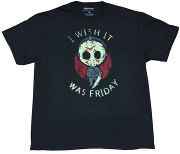 Friday the 13th Mens T-Shirt - I Wish It Was Friday Cutie Jason