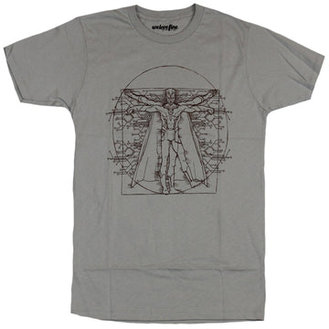 Vision of the Avengers Mens T-Shirt - Vitruvian Vision Sketch Circle Image