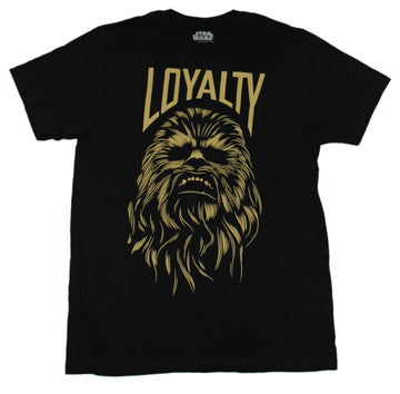 Star Wars Mens T-Shirt - Chewbacca Under Loyalty Logo