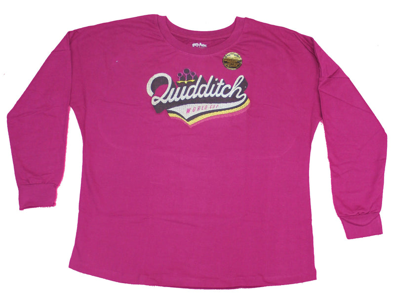 Harry Potter Mens Crewneck Sweatshirt - Quidditch World Cup Stitched Logo