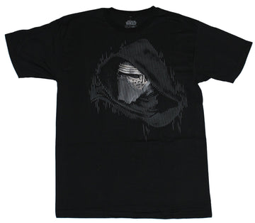 Star Wars Force Awakens  Mens T-Shirt - Kylo Ren Metallic Lined Face Image