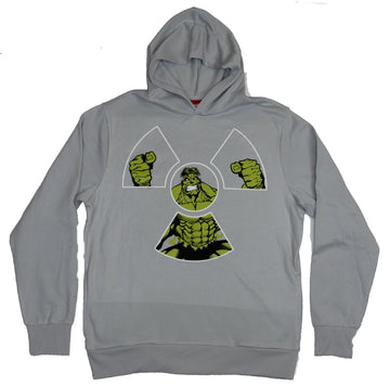 Hulk (Marvel) Mens Pullover Hoodie- Incredible Hulk in Gamma Logo Image
