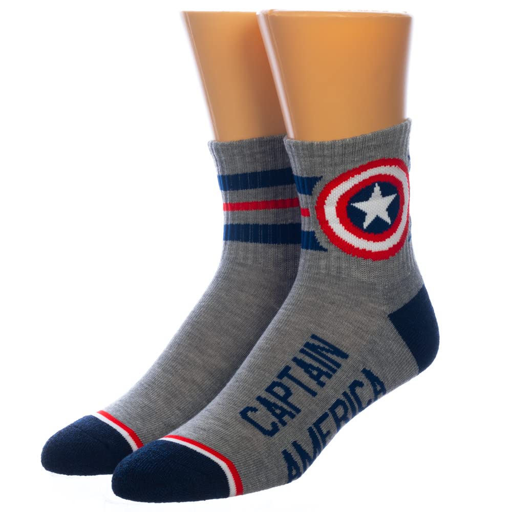 Marvel Quarter Mens 3Pk Socks Set