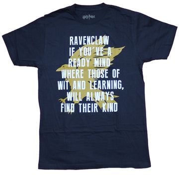 Harry Potter Mens T-Shirt  - Ravenclaw Sorting Ready Mind Wit Quote
