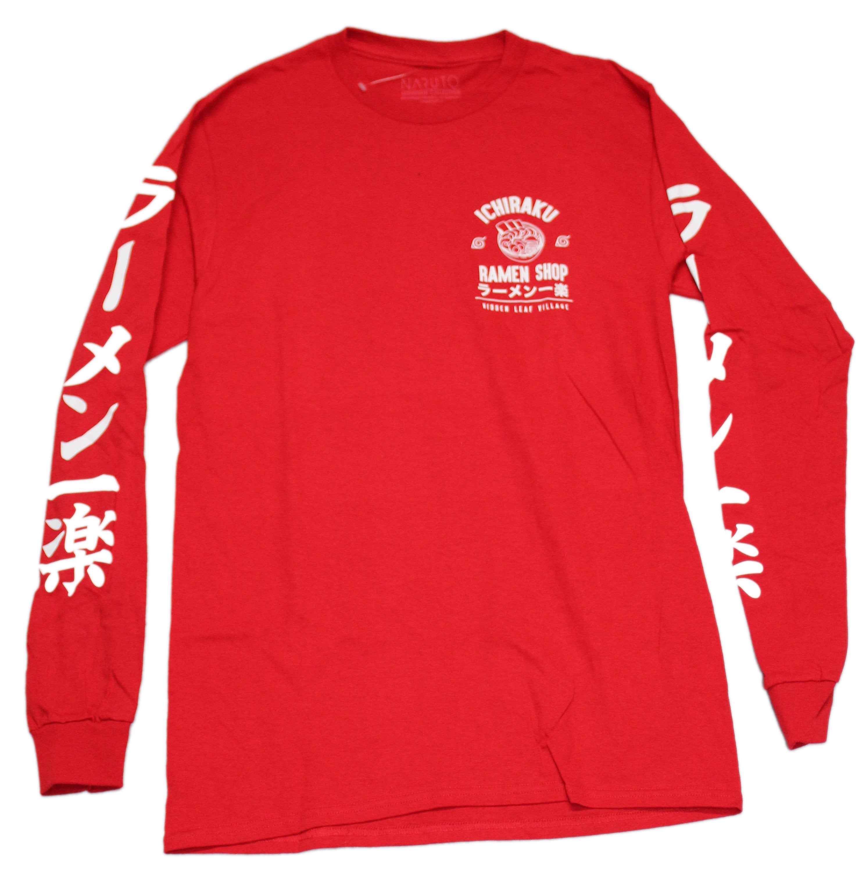 Naruto Shippuden Mens Long Sleeve T-Shirt - Ichiraku Ramen Shop Logo