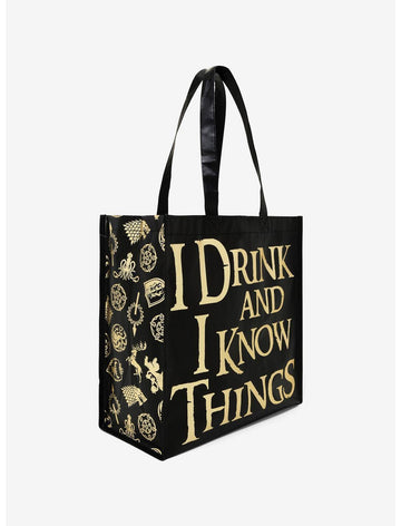 Game Of Thrones Map Of Westeros & I Drink and I know Things Reusable Tote Bag