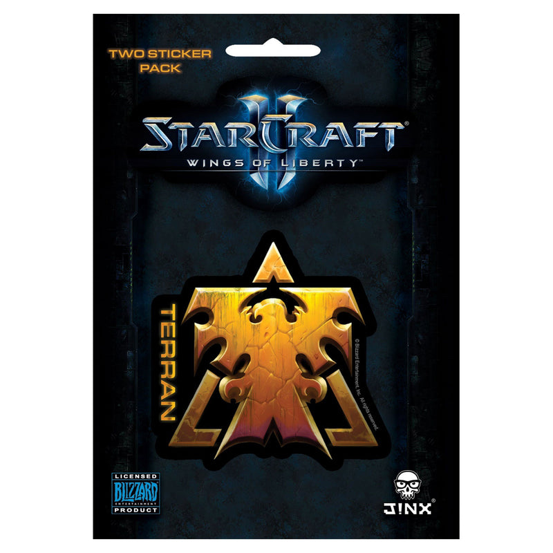 JINX StarCraft II: Wings of Liberty Terran Sticker (Gold, 2 Multi-Size Stickers)