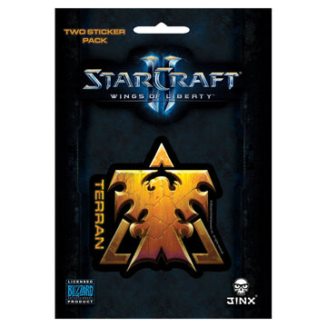 JINX StarCraft II: Wings of Liberty Terran Sticker (Gold, 2 Multi-Size Stickers)