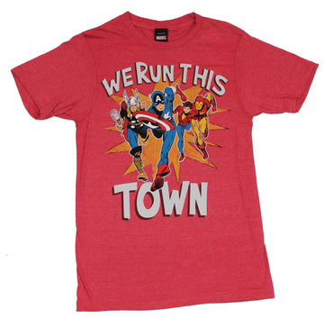 The Avengers (Hulk, Captain Amercia, Thor, Iron Man by Marvel Comics) Mens T -