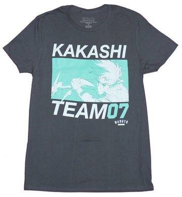 Naruto Shippuden Mens T-Shirt  - Kakashi Team 07 Aqua Blue Image