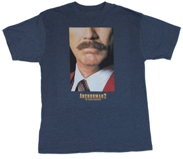 Anchorman 2 Mens T-Shirt  - The Legend Continues Mustache Box Image