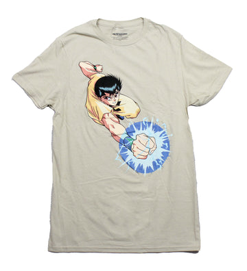 Yu Yu Hakusho Mens T-Shirt - Yasuke Urameshi Flying Power Move