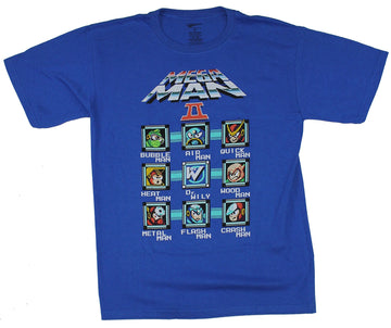 Mega Man Mens T-Shirt - Megaman II Boss Selection Screen