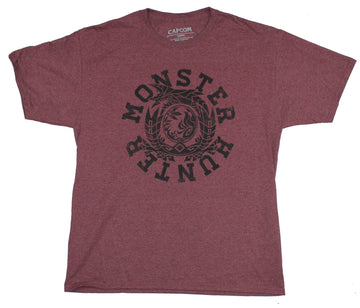 Monster Hunter World Mens T-Shirt - Monster Hunter Red Circle Logo Image