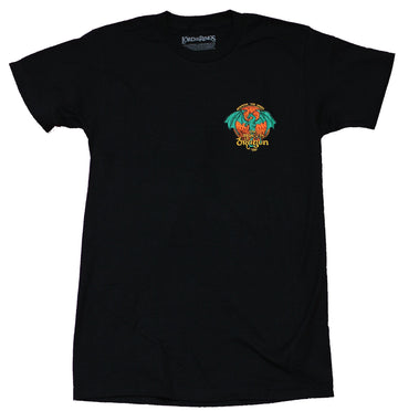 Lord of the Rings Mens T-Shirt - The Green Dragon Lapel & Back Logo