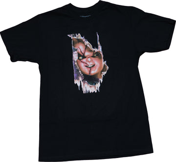 Chucky Mens T-Shirt - Ripping Through Smiling Image