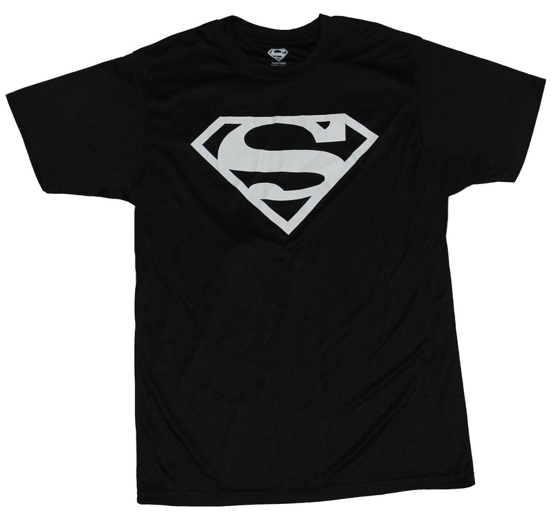 Superman (DC Comics) Moisture Wicking Mens T-Shirt -  Gray Classic Logo Image - Inmyparentsbasement.com