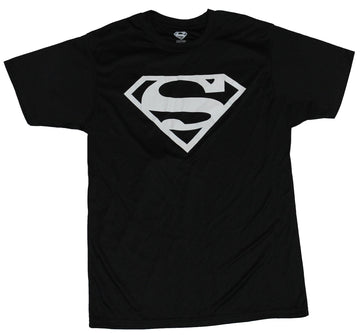 Superman (DC Comics) Moisture Wicking Mens T-Shirt -  Gray Classic Logo Image