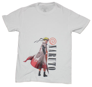 Naruto Shippuden Mens T-Shirt - Vertical Name Profile Walking Pic