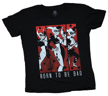 Harley Quinn Mens T-Shirt - Born To Be Bad Triptic