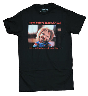 Child's Play Mens T-Shirt - Chucky Meme Crazy AF
