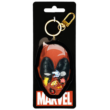 Deadpool Shaker Charm Shiny Gold Keychain