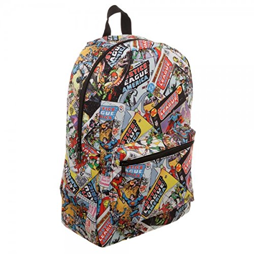 Justice League All Over Comic Print Backpack