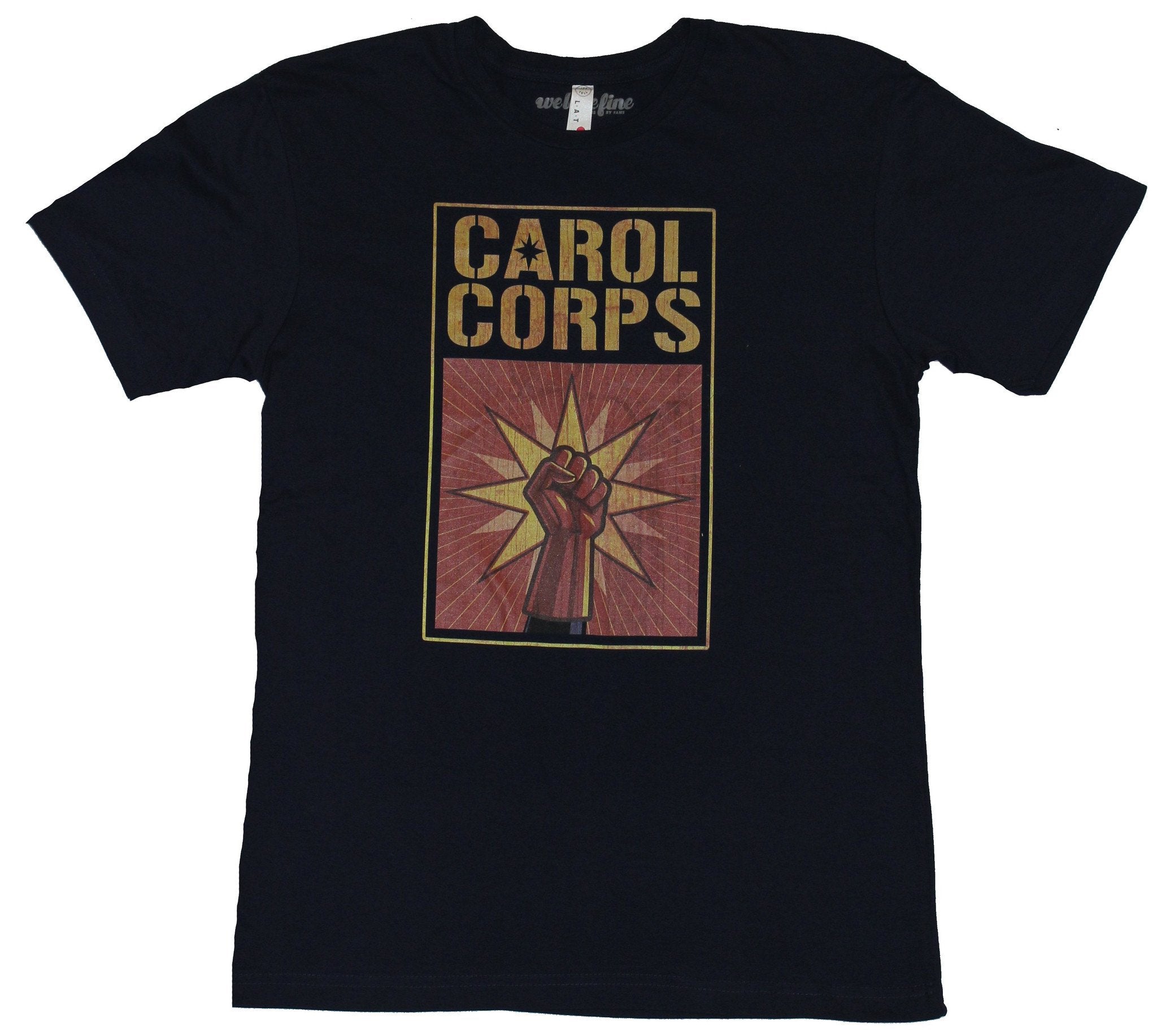 Captain Marvel (Marvel Comics)  Mens T-Shirt - Carol Corps Power Fist Logo Image