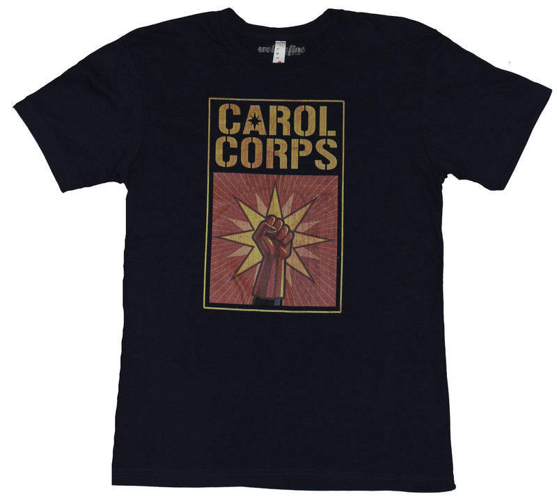 Captain Marvel (Marvel Comics)  Mens T-Shirt - Carol Corps Power Fist Logo Image - Inmyparentsbasement.com