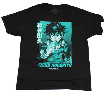 My Hero Academia Mens T-Shirt - Deku Green Portrait Box
